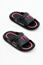 Children's Unisex Black Poly Sole Logo Slippers - 4