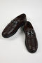 Men's Brown Comfortable Fit Genuine Leather Tassel Buckle Loafer - 3