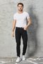 Black Men's Denim Trousers Relaxed Fit Lycra Jean - 2