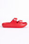 Women's Red Comfortable Buckle High Sole Eva Slippers - 3