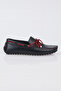 Men's Black Rope Detailed Comfortable Fit Genuine Leather Loafer - 5
