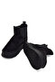 Women's Black Suede Comfortable Fit Elastic Fur Suede Boots - 5