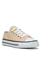 Children's Unisex Beige Comfortable Lace-Up Sneakers