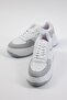 Women's White Gray Comfortable Fit High Sole Lace-Up Sneakers - 3