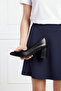 Genuine Leather Black Women's Heeled Leather Shoes Shn-0101 - 7