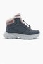 Children's Unisex Smoked Faylon Insole Fur Rubber Lace up Boots - 2
