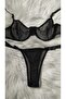 BLACK Fuchsia Polka Dot BRA SET - 4