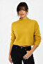 Women's Oil Green Short Knit Sweater Be342