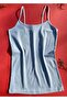 Cotton 5-Piece String Strap Green, Pink, Ecru, White and Light Blue Report Ribbed Women's Tank Top - 7