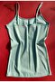 Cotton 5-Piece String Strap Green, Pink, Ecru, White and Light Blue Report Ribbed Women's Tank Top - 5