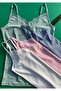 Lacy 4-Piece Cotton Colorful Women's Ribbed Undershirt - 3