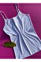 Women's Corded 6-Piece String Strap Cotton Undershirt ( Pink, White, Skin, Blue, Ecru, Green ) - 2