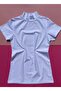 Short Sleeve 2-Piece Black and White Color Turtleneck Cotton Women's Undershirt-Badi - 2