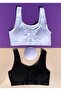 Black and White Color Women's Bustier with 2 Padded Thick Rope Straps