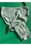 Cotton 6-Piece Ecru, Green, Black, White, Blue and Pink Color Ribbed Triangle Women's Panties 50G20 - 7