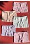 Girl's 6-Piece Ribbed Camisole Fabric Cotton Shorts-Panties - 2