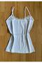 4 Pieces Black and White Thin Lace String Strap Cotton Undershirt - 5