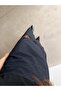 Navy blue lace slit skirt - 4
