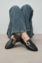 Martina Genuine Leather Black Color Blunt Toe Women's Loafer Shoes - 2