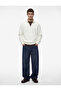 Long Sleeve Ribbed Basic Half Zip Sweatshirt