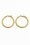 Women's Yellow Gold Steel Hoop Earrings - Non-Tarnish Thick Hoop Earrings