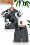 BOY'S SUMMER MICKEY MOUSE PRINTED COOL SUIT WITH SHORTS 2-6 YEARS 100% COTTON - 2