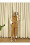 Belted Hijab Double Set Tan - 2