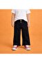 Girl's Black Wide Leg Jeans Denim Trousers - 2