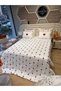 100% Cotton Satin Red Heart Embroidered 7 Piece Duvet Cover Set - 240X230 cm - 90 Thread Count (King Size) Lüxs - 5