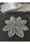 Set of 6 Stylish Coffee Side Presentation Guipure Tulle Napkins - 2