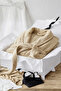Şalyaka Bathrobe Beige 100% Cotton Unisex Ideal for Spa Women/Men - 4