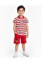 Boys' Casual Striped Polo T-Shirt and Shorts Set
