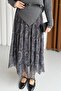 Women's Ethnic Printed Chiffon Lined Skirt