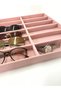 Domestic Production Suede Fabric Pink Color 38 Cm / 36 Cm Glasses Display Drawer Stand - 4