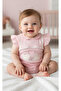 100% Cotton Heart Patterned Pink Girls' Jumpsuit 3/9 Months
