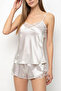 Women's Lace Satin Shorts Nightgown Set - Stylish and Comfortable - 3