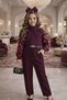 Girls' Festive Pulpayet-Detail Pants with Feathers and Stones, Belt and Bag - 4