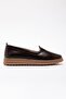 Women's Bitter Brown Genuine Leather Orthopedic Ballerinas - 4
