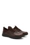 Women's Brown Wedge Sole Genuine Leather Shoes - 8