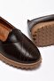 Women's Bitter Brown Genuine Leather Orthopedic Ballerinas - 3