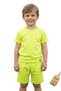 Children's Set - Button Detailed Summer Set for Girls and Boys, Unisex Neon Yellow Children's Top and Bottom Set