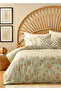 100% Cotton Satin Flores Double Duvet Cover Set Light Green (200x220 cm)
