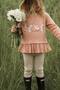 Rabbit Printed Skirt with Ruffled Leggings Set for 1-6 Year Olds