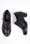 Genuine Leather Black Women's Leather Classic Heeled Shoes Dp37-1104 - 5