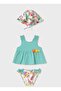 Baby Girl 1641 3 Piece Swimsuit with Hat Gkm0246