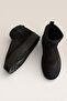 Women's Black Mini Suede Fur Lined High Thick Sole Winter Boots - 2