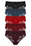 5-Piece Cotton Women's Slips with Lace Waist and Back