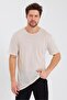 Men's Tencel Fabric Oversize T-Shirt Stone - 2