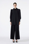 Stone Detailed Balloon Sleeve Black Tunic 1452