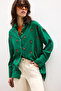 Flower Patterned Cotton Shirt - 4